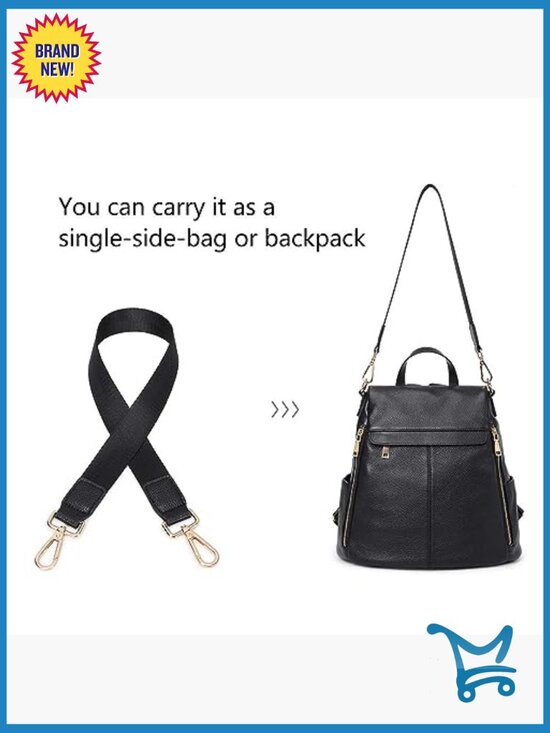 Genuine Leather Anti-Theft Backpack Purse Adjustable Straps Travel Work main image 6